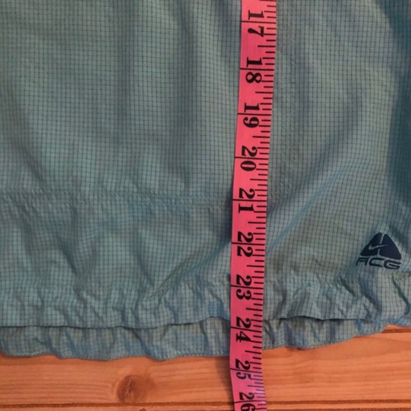 Nike ACG Aqua/Teal Mesh Lined Rip Stop Hooded Anorak/Rain Jacket Women's S - Picture 5 of 10